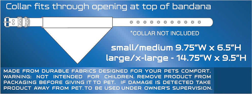 NHL NEW YORK ISLANDERS BANDANA for DOGS & CATS, Small/Medium. - Cute & Stylish Bandana! the Perfect HOCKEY FAN Scarf Bandana, Great for Birthdays or Any Party!