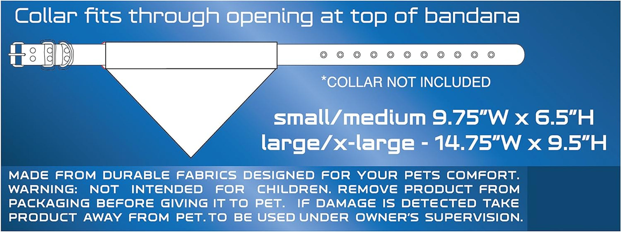 NHL NEW YORK ISLANDERS BANDANA for DOGS & CATS, Small/Medium. - Cute & Stylish Bandana! the Perfect HOCKEY FAN Scarf Bandana, Great for Birthdays or Any Party!