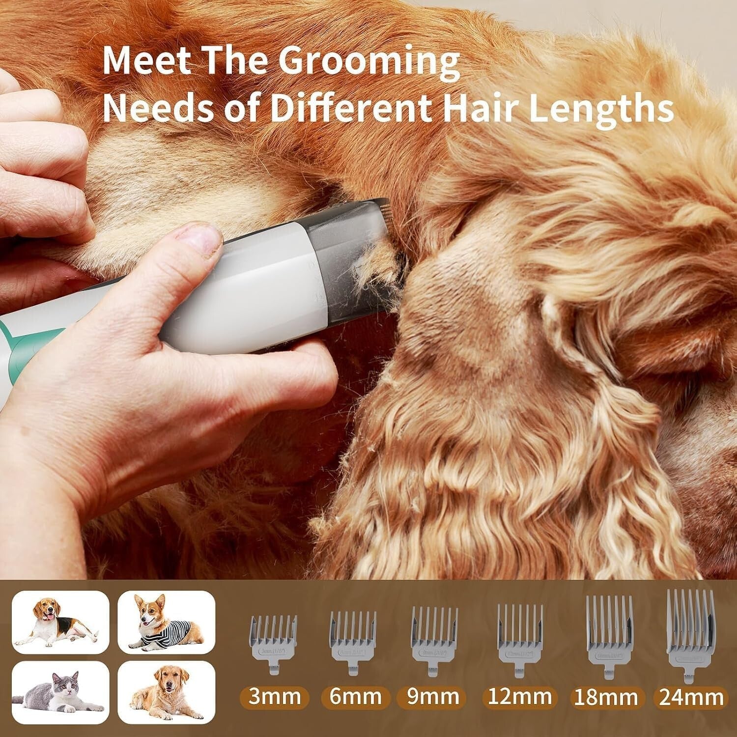 Pet Grooming Vacuum Kit for Dogs Cats Uproot Cleaner Hair Remover Professional