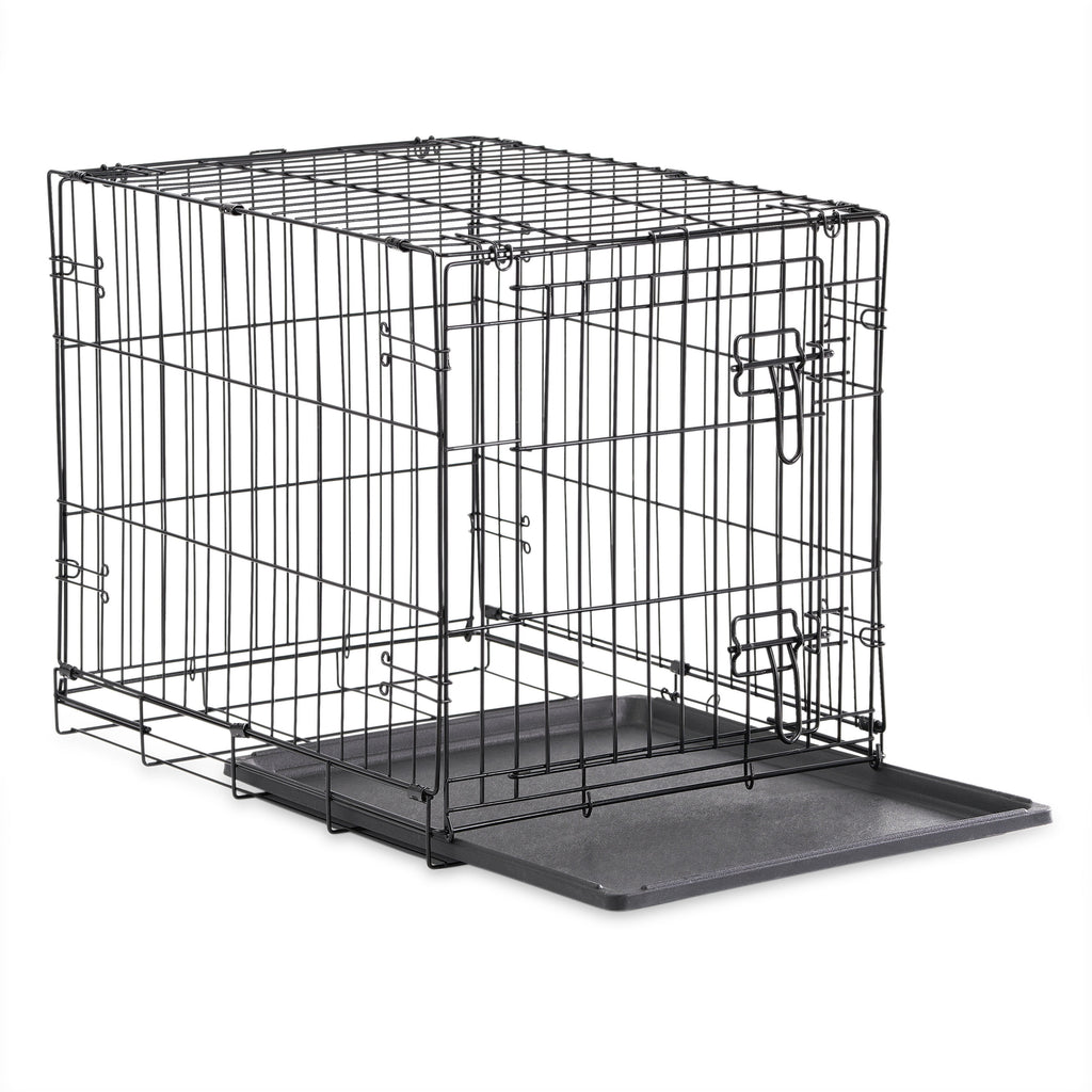 Foldable 48" Wire Crate for Dogs with Divider and Leak-Proof Tray