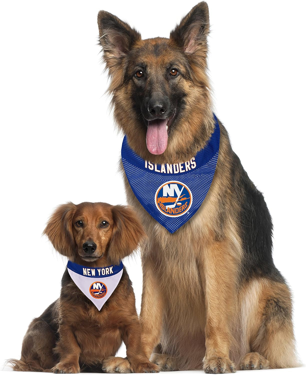 NHL NEW YORK ISLANDERS BANDANA for DOGS & CATS, Small/Medium. - Cute & Stylish Bandana! the Perfect HOCKEY FAN Scarf Bandana, Great for Birthdays or Any Party!
