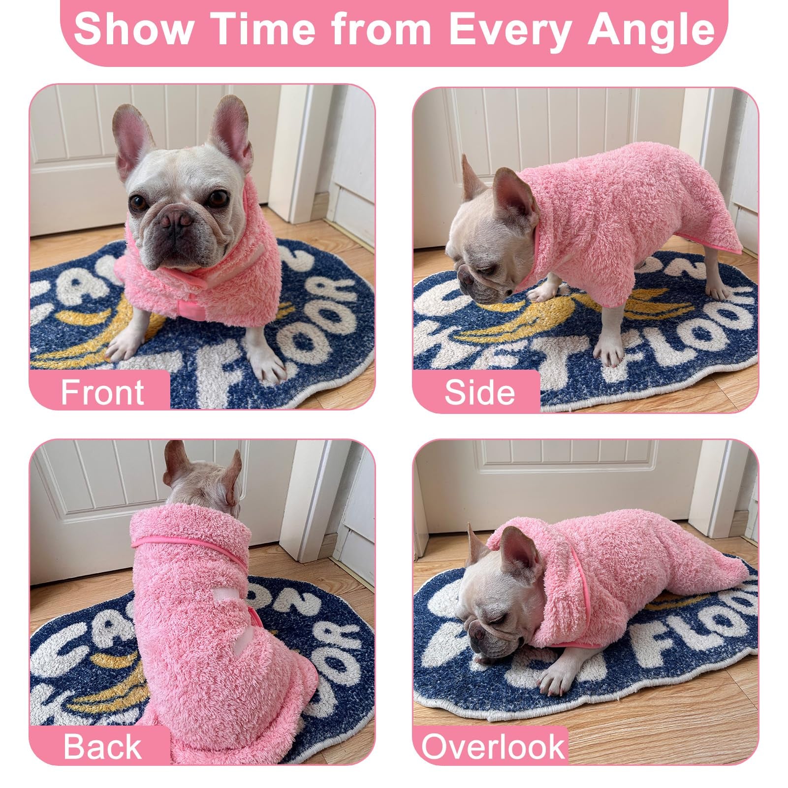 Dog Bathrobe Super Absorbent Dog Towels for Drying Dogs Large Quick Drying Dog Robes for after Bath Soft Dog Drying Towel Adjust