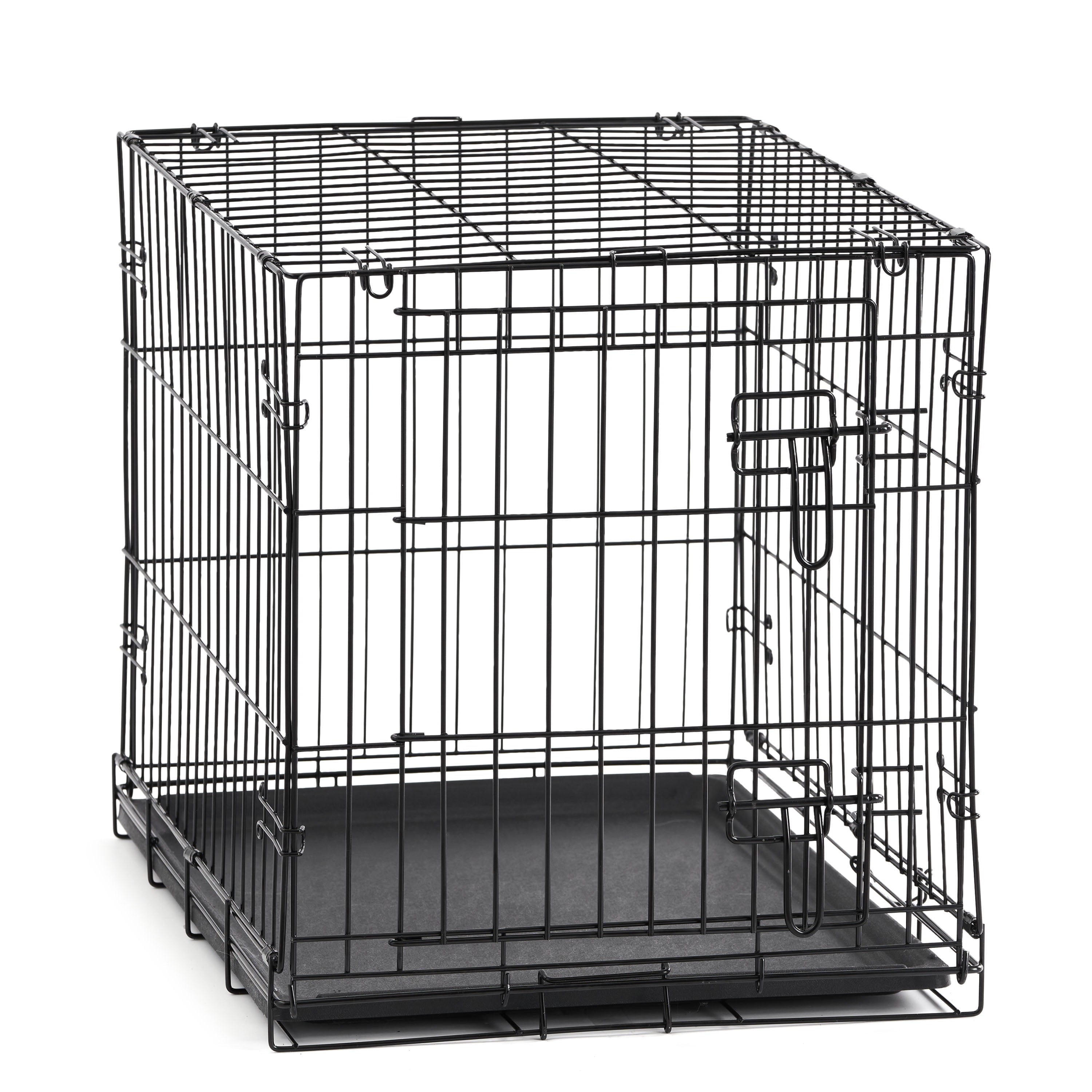 Foldable 48" Wire Crate for Dogs with Divider and Leak-Proof Tray