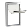 White Deluxe Aluminum Extra Large Pet Door for Doors up to 2.76", for Pets up to 220Lbs