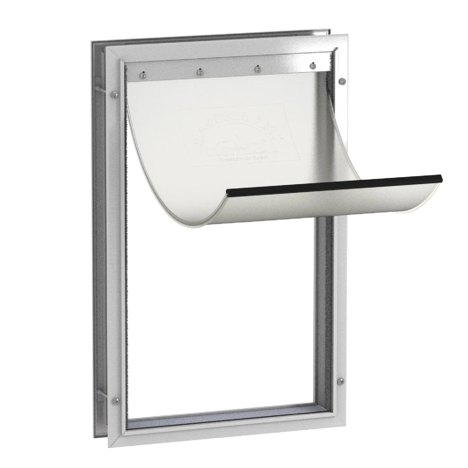 White Deluxe Aluminum Extra Large Pet Door for Doors up to 2.76", for Pets up to 220Lbs